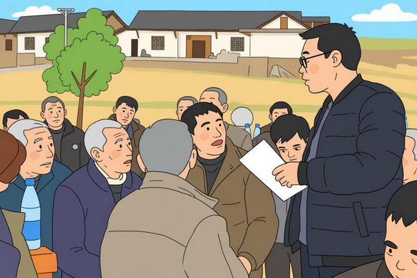 村干部召集村民会议